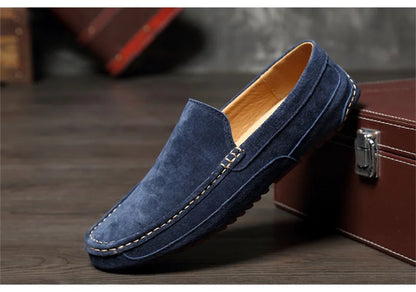 Suede Leather Man Loafers Luxury 2022 Casual Shoes For Men Boat Shoes Handmade Men Slipon Driving Shoes Male Moccasins Zapatos