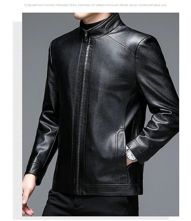 Genuine Leather Jacket Men Clothing Spring Goatskin Jackets for Man Business Casual Thin Coats Jaqueta Masculina Couro Legitimo