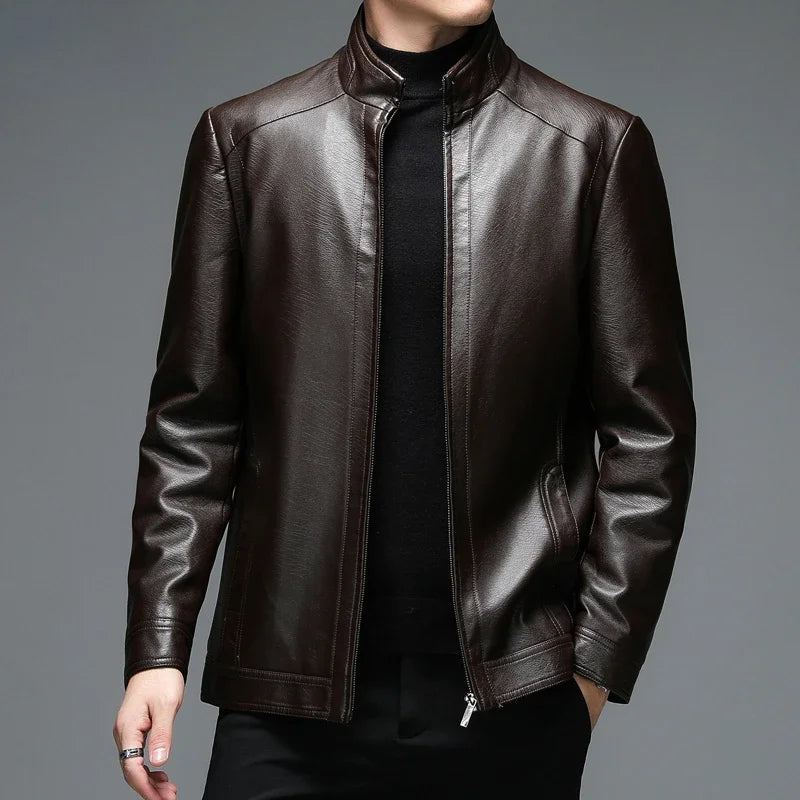 Genuine Leather Jacket Men Clothing Spring Goatskin Jackets for Man Business Casual Thin Coats Jaqueta Masculina Couro Legitimo