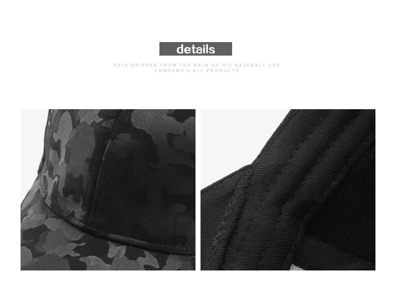 Leather Suede PU Camouflage Baseball Cap Men and Women Autumn Winter Hip Hop Adjustable Outdoor Snapback Hat