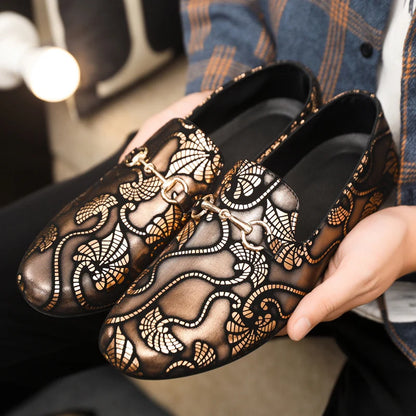 Leather Men Casual Shoes Fashion Formal Business Shoes Luxury Brand Mens Loafers Breathable Slip on Boat Driving Shoes