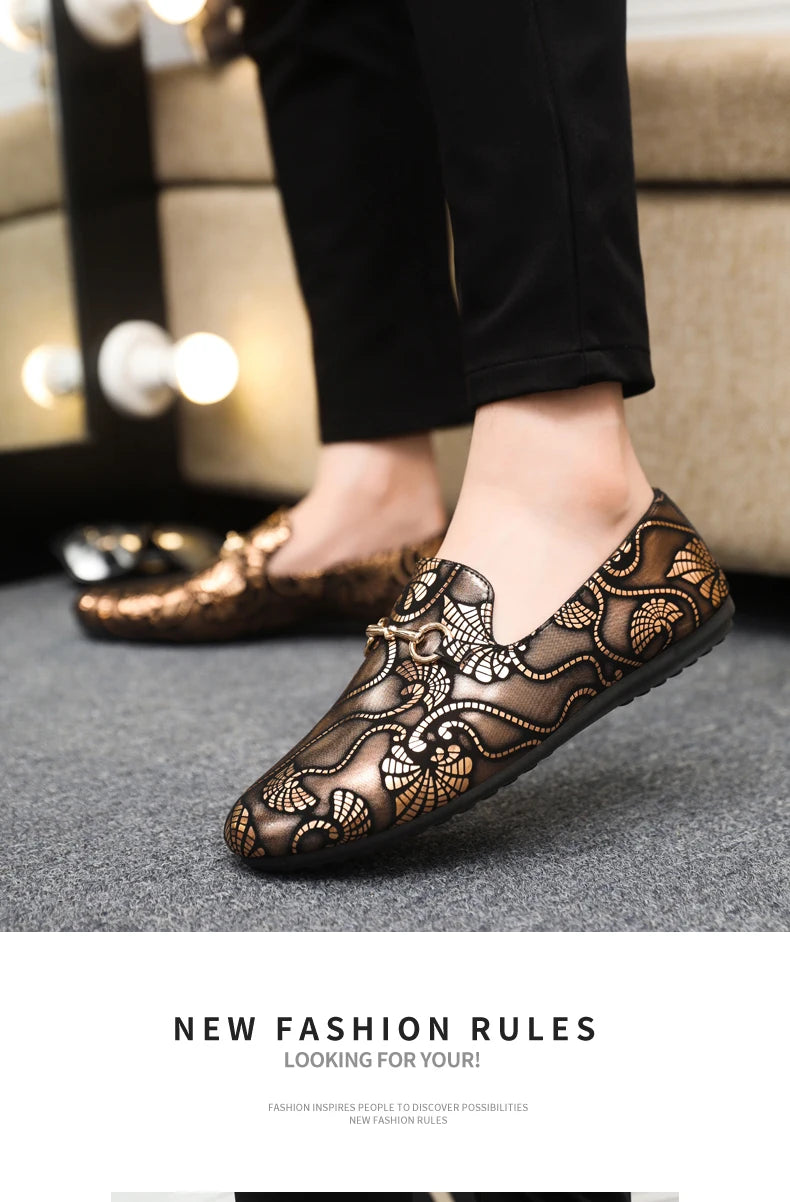 Leather Men Casual Shoes Fashion Formal Business Shoes Luxury Brand Mens Loafers Breathable Slip on Boat Driving Shoes