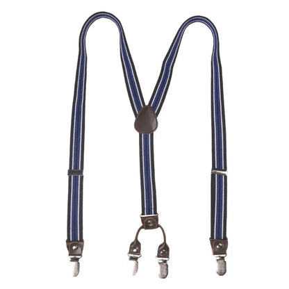 Casual Retro Suspenders for Men Metal Clip British Style Y-Type Suspenders Suit Accessories Anti-slip Stripe Suspender Clip Men