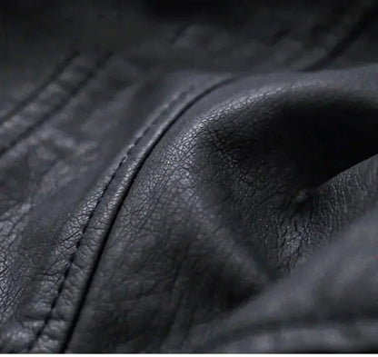 Men Leather Jacket Warm Autumn Winter Windbreaker Overcoat PU Biker Jacket Coat With Hood Fashion Casual Jacket Male Clothes