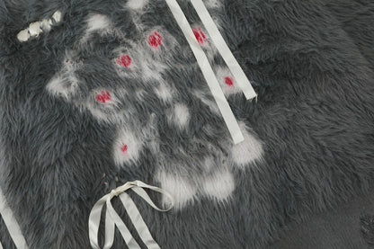 American sweet and cool bow sweater women's autumn and winter new loose soft waxy retro loose sweater outside the coat.