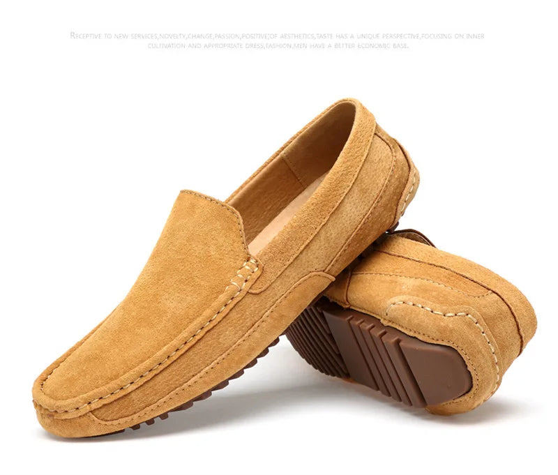 Suede Leather Man Loafers Luxury 2022 Casual Shoes For Men Boat Shoes Handmade Men Slipon Driving Shoes Male Moccasins Zapatos