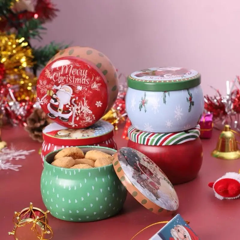 Christmas Candy Box Chocolate Sweets Aromatherapy Candle Jars DIY Ornaments Childrens Christmas Gifts 2023 New Year Decoration