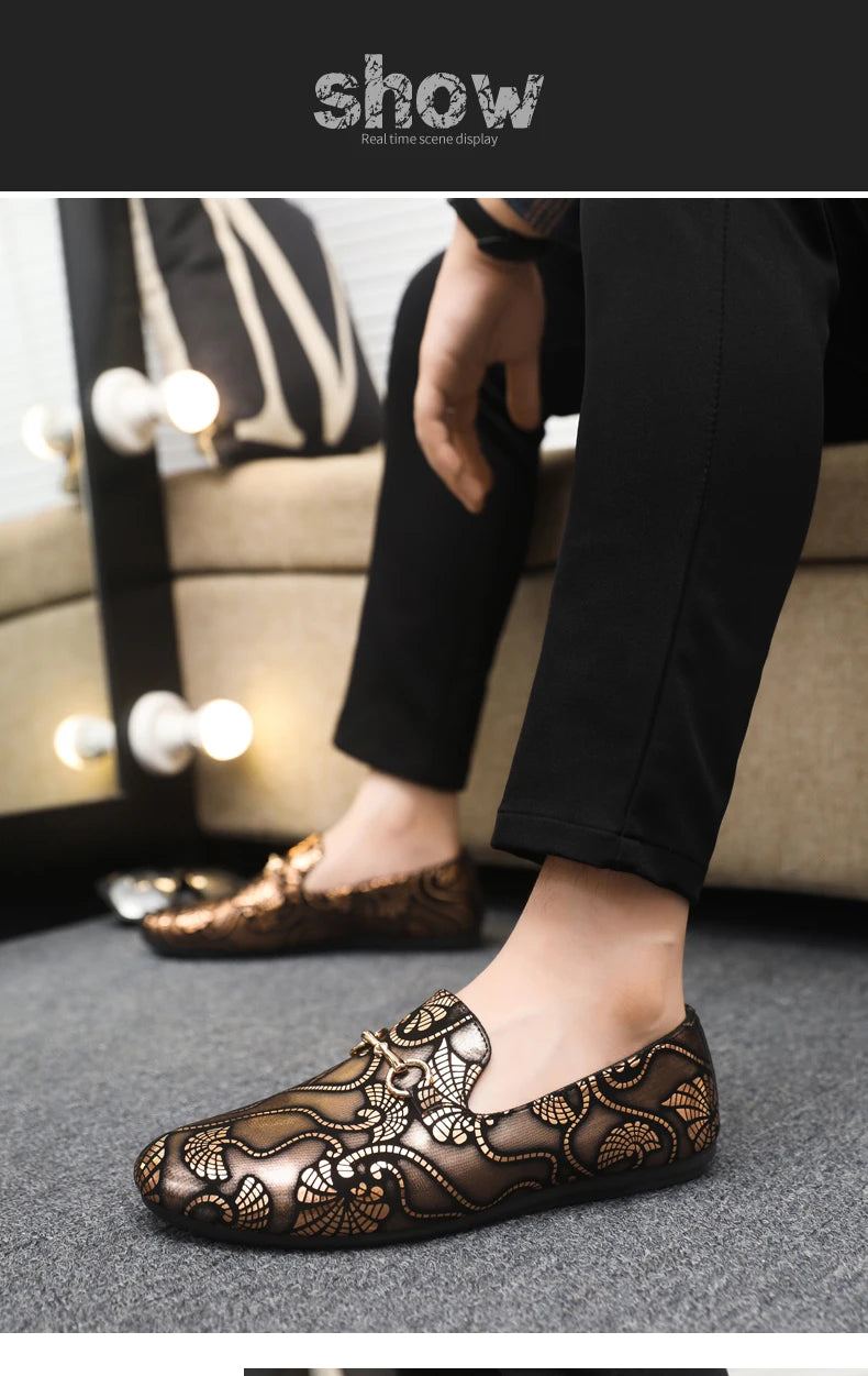 Leather Men Casual Shoes Fashion Formal Business Shoes Luxury Brand Mens Loafers Breathable Slip on Boat Driving Shoes