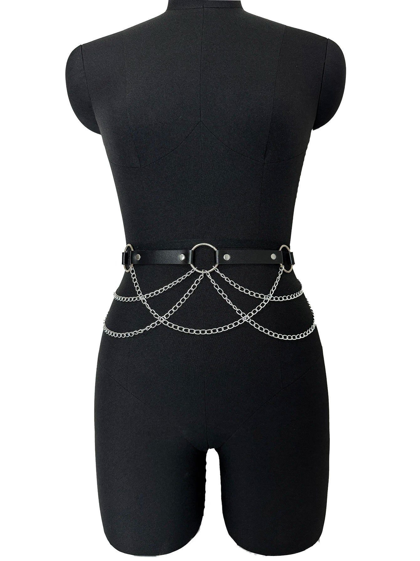  Women Fashion Waistband Accessory Leisure Punk Gothic Clothing Jewelry Belt Sexy Leather Harness Belt Waist Chain Harness