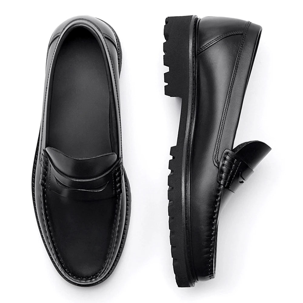 Full Grain Leather Men's Loafer Shoes High Quality Handmade Wear-Resistant Genuine Leather Casual Shoes