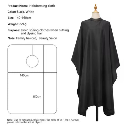 Professional Barber Cape Hair Cutting Cape Waterproof Silicone Collar Transparent Anti Static Salon Cape Eagle Shawl Style