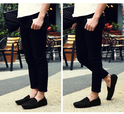 Men High Quality Leather Loafers Men Casual Shoes Moccasins Slip On Men's Flats Fashion Men Shoes Male Driving Shoes 2023