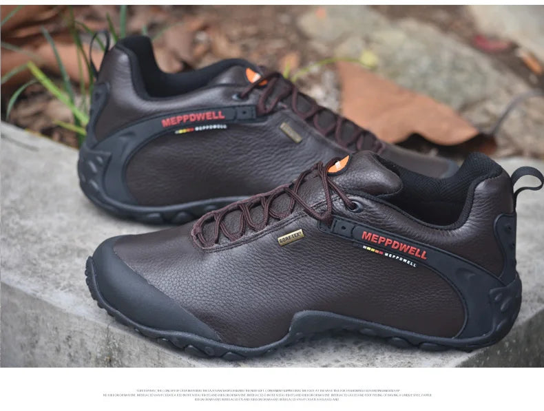 Genuine Leather Autumn Winter Men Outdoor Sneakers Casual Shoes Men's Walking Boots Climbing Shoes Flats Safety Work Shoes