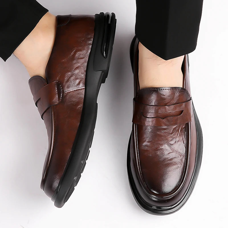 High Quality Fashionable Loafers Leather Men Business Formal Casual Leather Shoes Spring Men Soft and Comfortable Leather Shoes