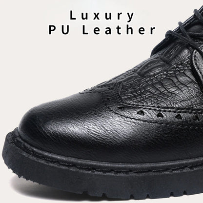 Leather Shoes for Men Luxury High Quality Brogue Shoes comfortable Soft Sole Men's Casual Shoes Lace Up Men Business Dress Shoe