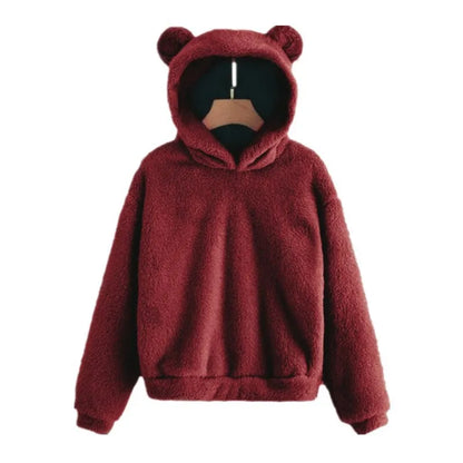 Winter Pullover Sweater Women Tops Boho Cap Cut Warm Casual Long Sleeve Pull Female Solid Hooded Sweaters Pullovers
