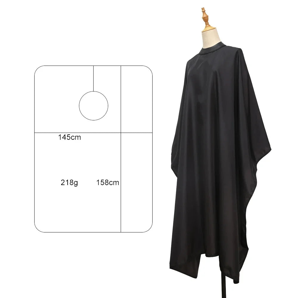 Professional Barber Cape Hair Cutting Cape Waterproof Silicone Collar Transparent Anti Static Salon Cape Eagle Shawl Style