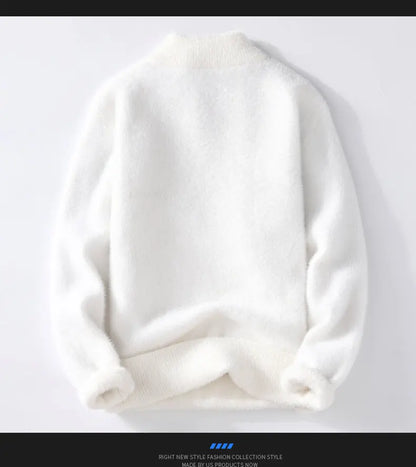 Sweaters men 2025 winter korean style mens warm sweater V-neck men sweaters autumn Men's wool pullovers men full size M-XXXL