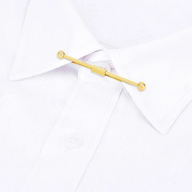 Tie Clip Fashion Style Ties for Men Metal Tone Simple Bar Clasp Practical Clasp Tie Pin for Mens Collar Clip Necktie Accessories