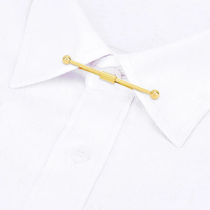 Tie Clip Fashion Style Ties for Men Metal Tone Simple Bar Clasp Practical Clasp Tie Pin for Mens Collar Clip Necktie Accessories