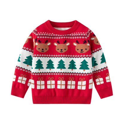 Christmas Sweaters 3-7T New Arrival Christmas Boys Girls Sweaters For Autumn Winter Snowman Children's Sweatshirts Baby Clothes