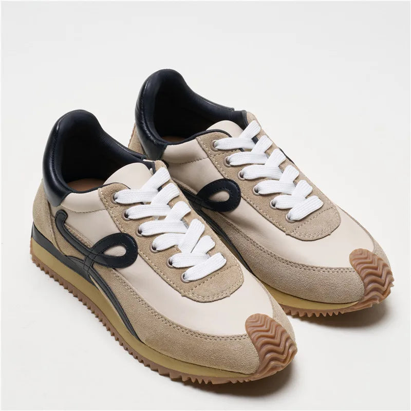 Designer High-quality Women's Leather Waffle Casual Sports German Training Forrest Gump Sneakers Ins Fashion Luxury