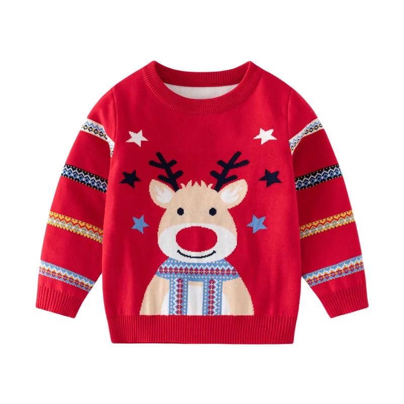 Christmas Sweaters 3-7T New Arrival Christmas Boys Girls Sweaters For Autumn Winter Snowman Children's Sweatshirts Baby Clothes