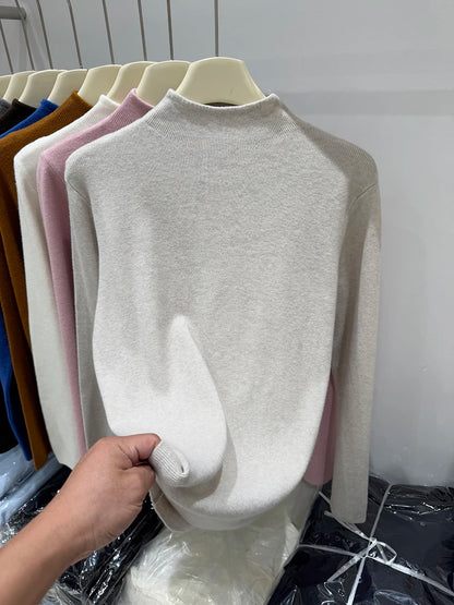 Sweater Women Autumn Winter Fashion Turtleneck Jumpers 2025 Female Long Sleeve Sweater Ladies Solid Knitted Soft Pullovers