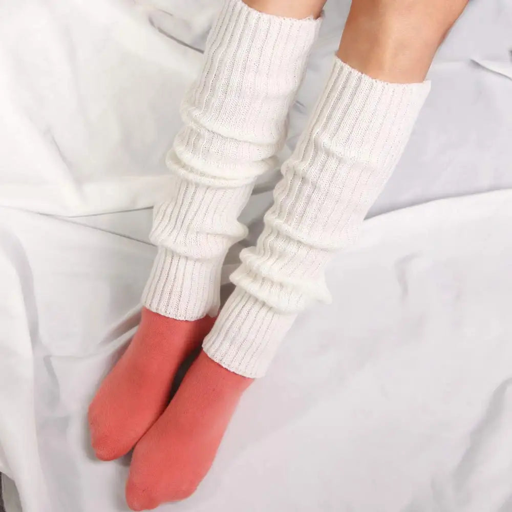 Winter Sweet Lolita Autumn Wool Ball Knitted Leg Warmers Leg Warm Socks Foot Cover Knee Cover
