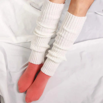 Winter Sweet Lolita Autumn Wool Ball Knitted Leg Warmers Leg Warm Socks Foot Cover Knee Cover