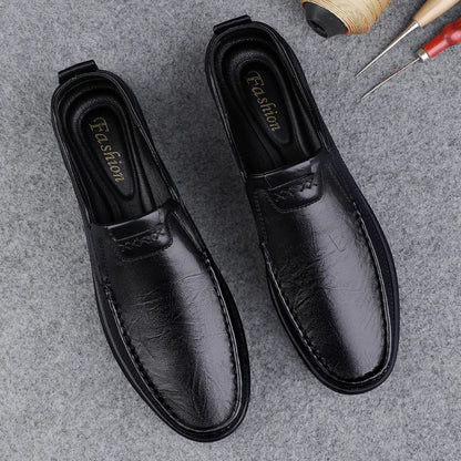 Italian High-quality Men's Genuine Leather Shoes Fashionable Loafers Men's Work Business Shoes Interview Formal Shoes