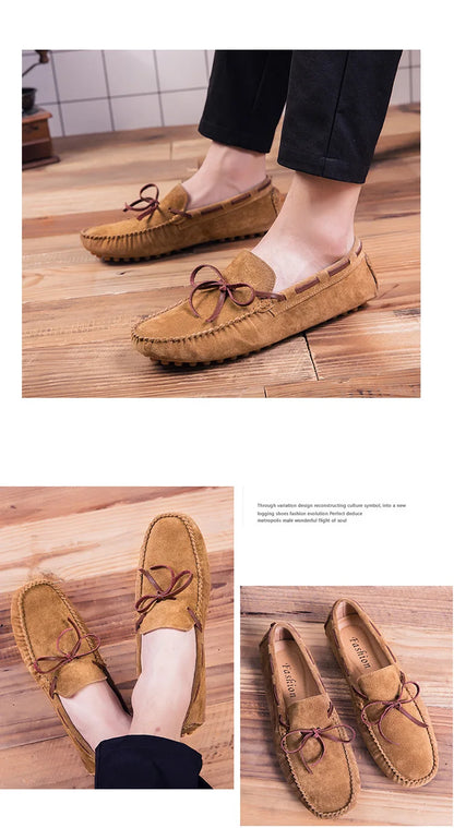 2023 Leather Men Casual Shoes Luxury Brand comfortable Slip on Formal Loafers Men Moccasins Italian Soft Male Driving Shoes