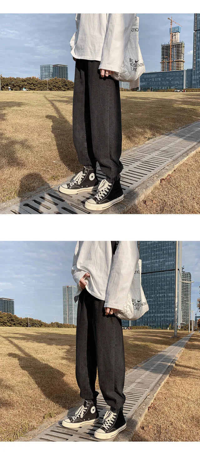 Winter Jeans Men Warm Joggers Jeans Harem Pants Thickdenim Pants men sweatpants elastic jean for men pants male jeans