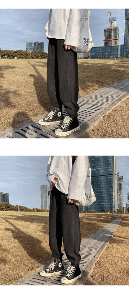 Winter Jeans Men Warm Joggers Jeans Harem Pants Thickdenim Pants men sweatpants elastic jean for men pants male jeans