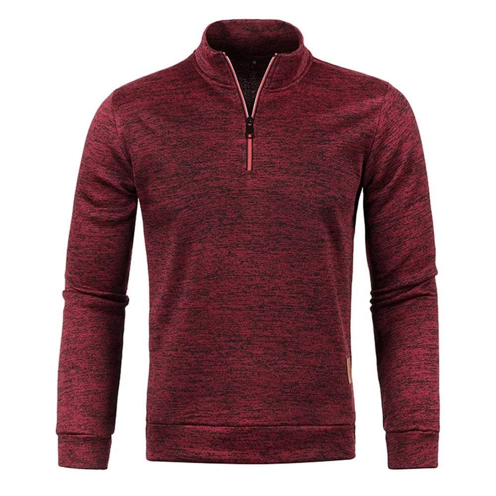 Men Sweatshirts Spring Thicker PulloverHalf Zipper Pullover for Male Hoody Man Sweatshir Autumn Solid Color Turtleneck Sweaters