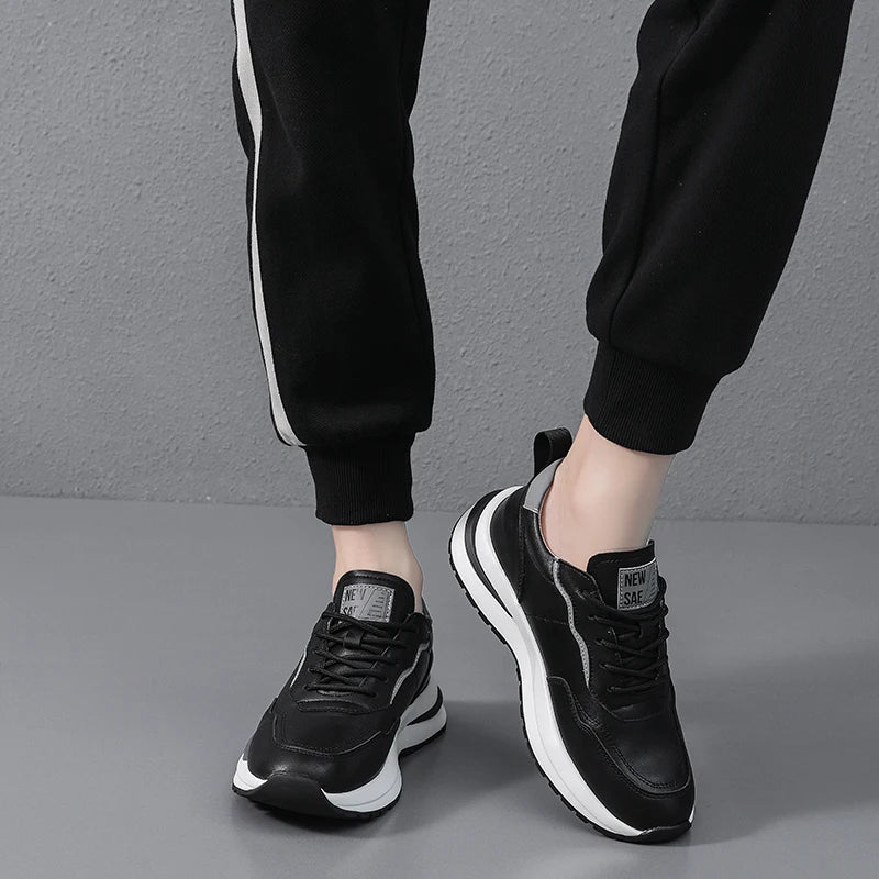 Men's leather shoes, including sports shoes, casual shoes, outdoor hiking shoes, driving shoes, and work shoes