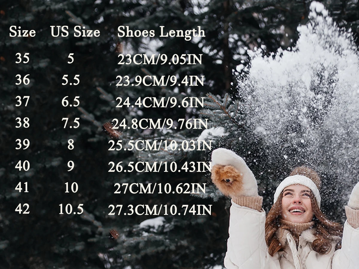 Womens Winter Boots Warm Fur Lined Snow Boots Comfortable Ankle Booties Outdoor Hiking Boots for Women
