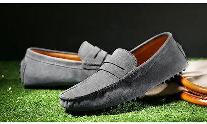 Men High Quality Leather Loafers Men Casual Shoes Moccasins Slip On Men's Flats Fashion Men Shoes Male Driving Shoes 2023