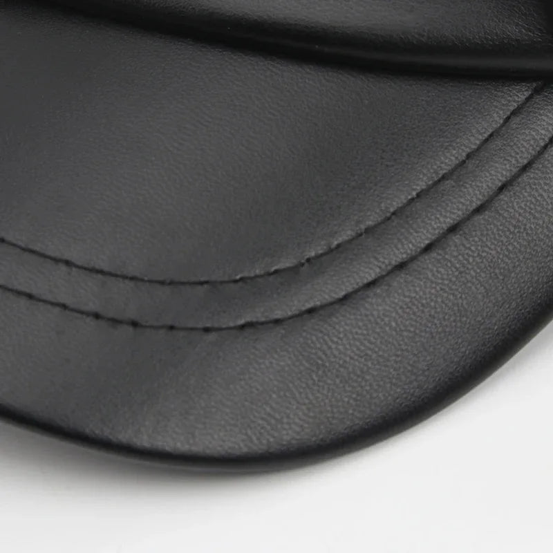 Cosplay Shikinami Asuka Rangure Cat Ear PU Leather Hat Peak EVA Baseball Cap Langley Soryu