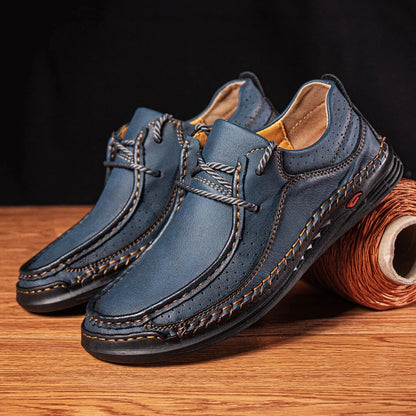 Handmade Leather Shoes Men Casual Sneakers Comfortable Driving Shoe Soft Flat Loafers Men Shoes Hot Sale Moccasins Tooling Shoe