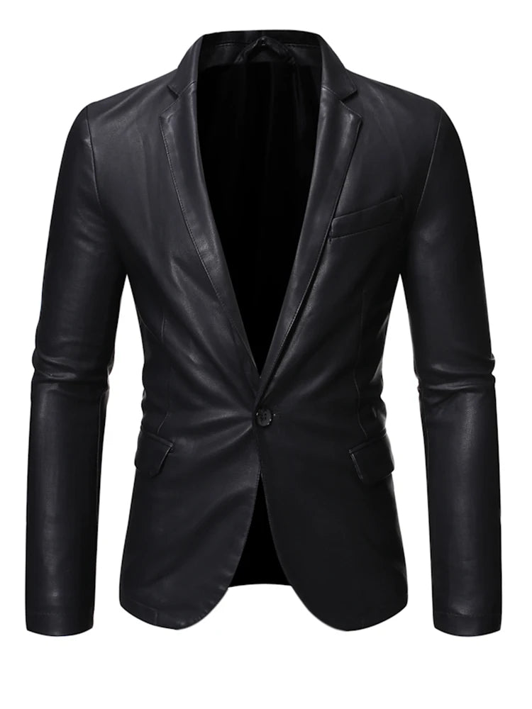 2024 Leather Men's Coat Trend Handsome British Style Autumn And Winter New Retro Casual Motorcycle Leather Jacket Men