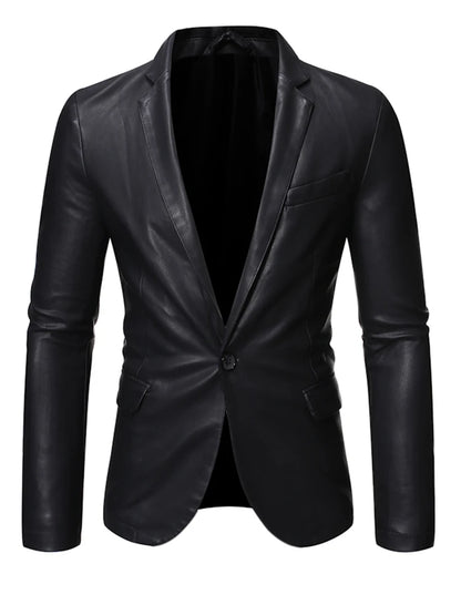 2024 Leather Men's Coat Trend Handsome British Style Autumn And Winter New Retro Casual Motorcycle Leather Jacket Men