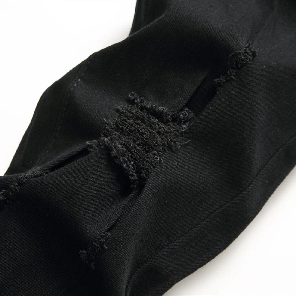 Jeans For Men Fashion Ripped Biker Skinny Jeans Men's clothing Denim Trousers High Street Slim Jogging jean Pants homme