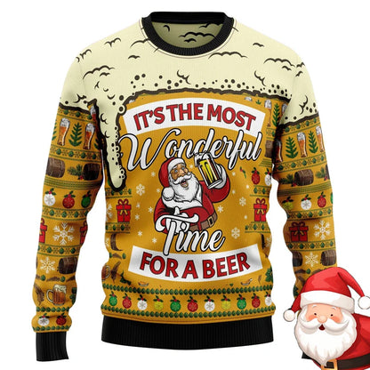 Christmas Family Party Ugly Beer Sweater For Men Funny Fashion O-neck Pullover Sweatshirt Merry Christmas Trend Design Sweaters