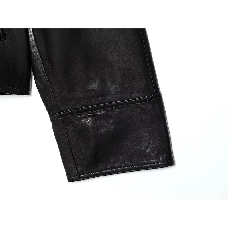 Women's Faux Leather Jacket Coats Fashion With Belt Turn-down Collar Long Sleeve Coats Autumn Winter Female Outerwear Chic Tops