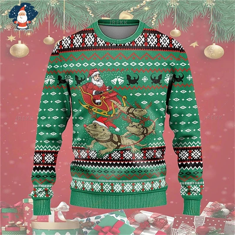 Merry Christmas Sweatshirts Mens Ugly Christmas Sweater Funny Fashion New In Sweaters Women Ugly Sweaters Christmas Jumpers Men