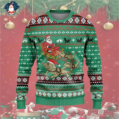 Merry Christmas Sweatshirts Mens Ugly Christmas Sweater Funny Fashion New In Sweaters Women Ugly Sweaters Christmas Jumpers Men