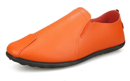 Leather Shoes Men's Shoes 2023 Spring and Autumn Season New Soft Sole Bean Shoes, Casual Shoes, Men's Lazy Shoes, Single Shoes