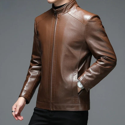 Genuine Leather Jacket Men Clothing Spring Goatskin Jackets for Man Business Casual Thin Coats Jaqueta Masculina Couro Legitimo