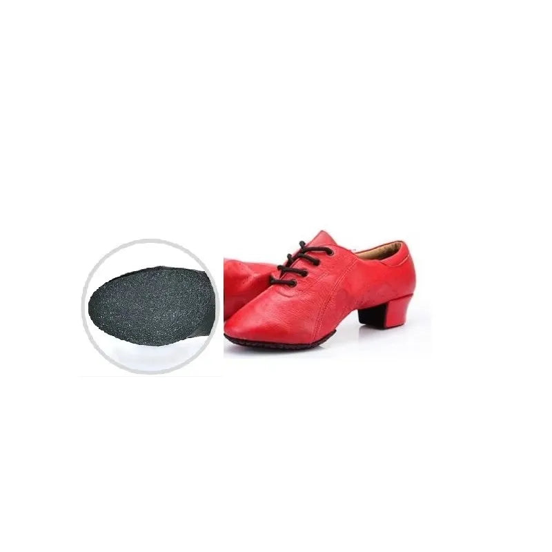 Leather Sports Shoes Perform Latin Dance Shoes For Men Bottom Female Ballroom Dancing Shoes Children Adult Ventilation Sneakers